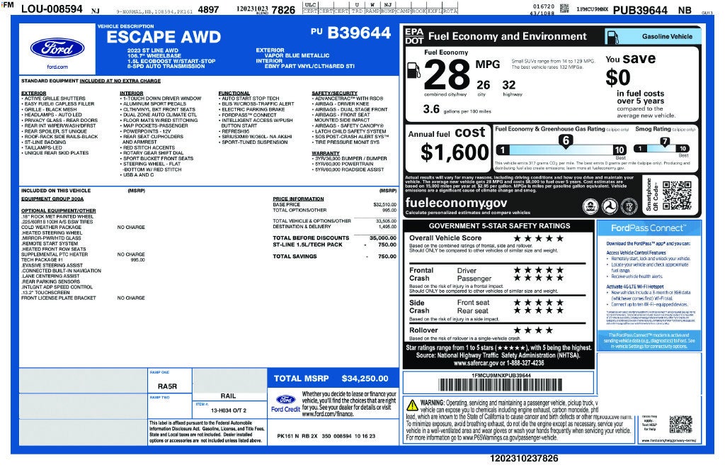 2023 Ford Escape ST-Line