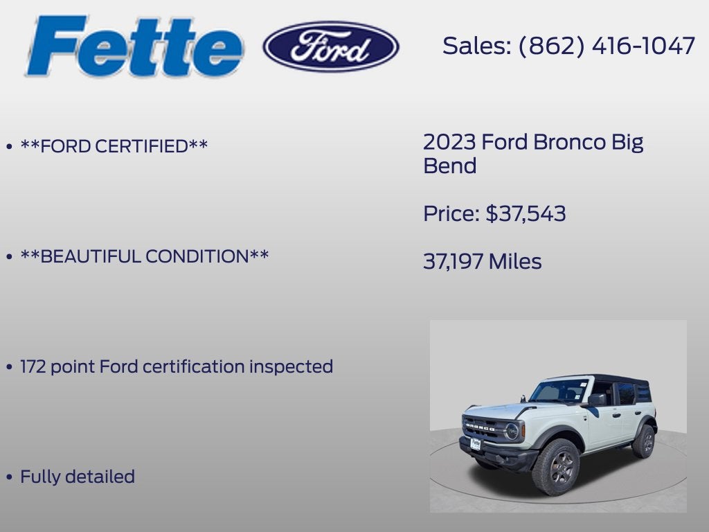 2023 Ford Bronco Big Bend