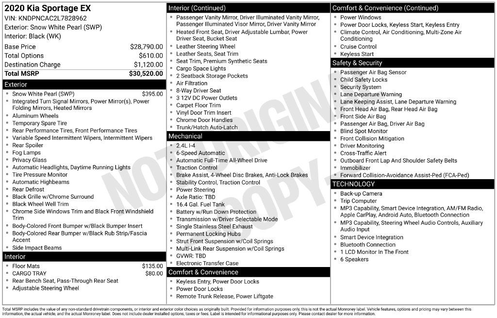 2020 Kia Sportage EX