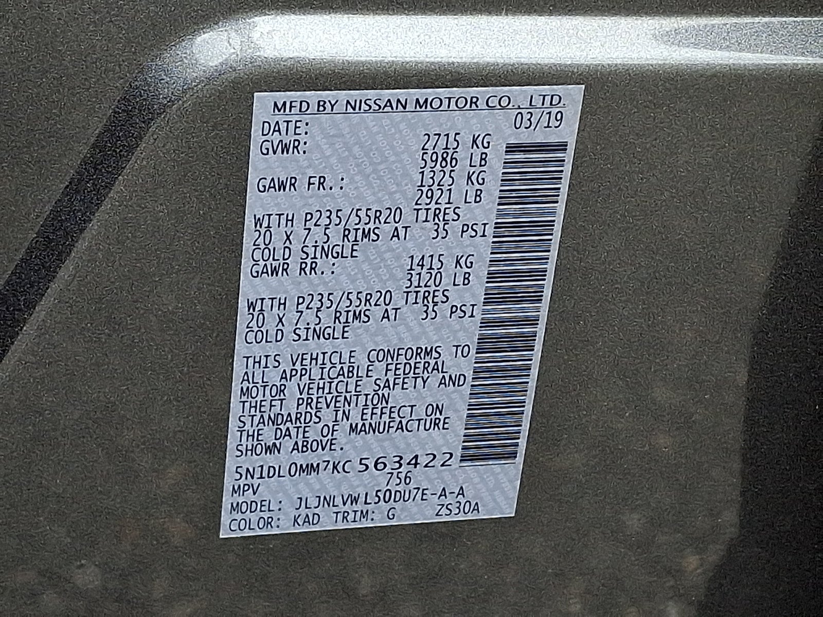 2019 INFINITI QX60 LUXE