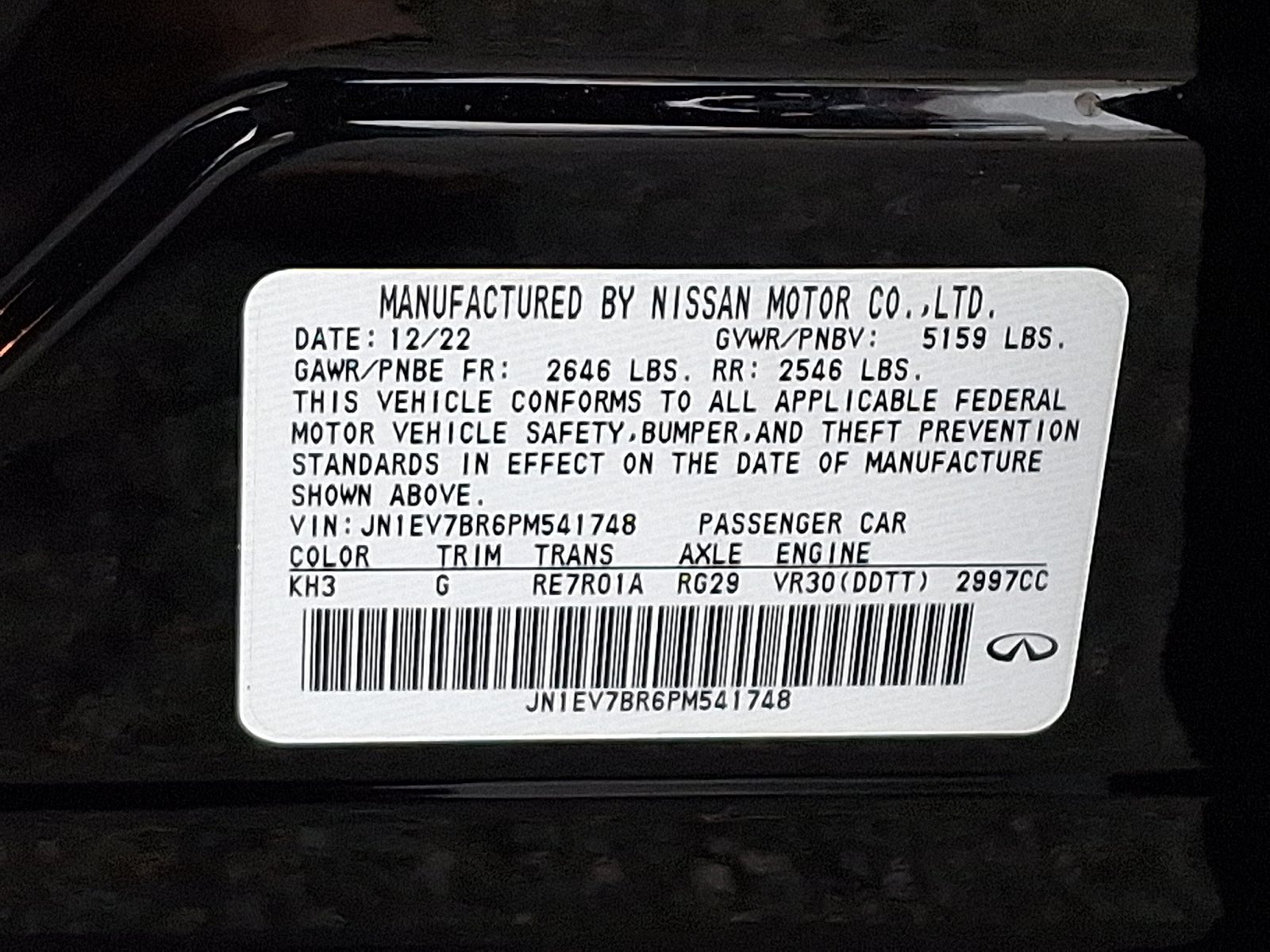2023 INFINITI Q50 LUXE